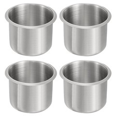 uxcell 4 Pcs 201 Stainless Steel Drop-in Cup, 2.28″ x x 3.2″, Silver