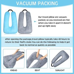 2 Piece Car Travel Pillow Set, Sleep Reading Pillow for Long Trips