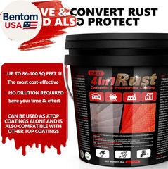 4-In-1 Rust Converter & Metal Primer, 141 Fl OZ Red Rust Inhibitor Paint for Met