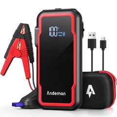 Andeman Car Jump Starter 3000A Peak 20000mAh (Start 9L Gas Engine or Red, Red