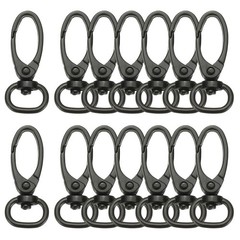 14 Pcs Swivel Hooks for Closures, 1/2″ for Metal Wrenches, Black