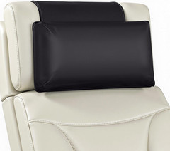 Recliner Pillow, Adjustable Neck & Head Support Pillow | Faux Leather, Weighted