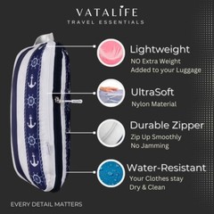 Vatalife Compression Packing Cubes 3pc Set for Luggage-Beach Vacation Organizers