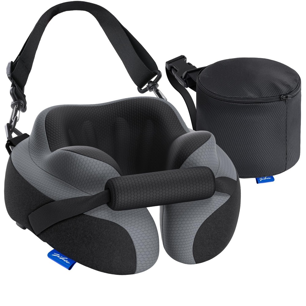 Ergonomic Travel Neck Pillow for Airplane, Dual-Hold Design to Stabilize Head…