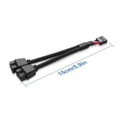 SinLoon 2 Pack Motherboard USB 2.0 9Pin Header Splitter 9 Pin USB 2.0 Female …