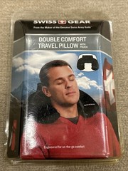 Swiss Gear Travel Pillow with Pouch (Soft and Quick Inflate) Dual-Chamber Pillow
