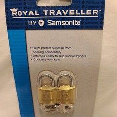 Samsonite Luggage Lock Set Royal Traveller Solid Brass Mini-Size Bag Protection