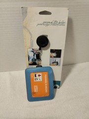 Lewis N Clark ID Badge Holder Retractable-Neck Strap-NEW-Blue Leather