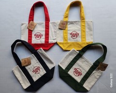 Four (4) Trader Joe’s Mini Canvas Tote Bags 13′ x 10.5′ x 6′ – Polyester Cotton