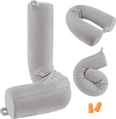 Almohada de viaje de espuma viscoelástica para cuello barbilla y zona lumbar NE