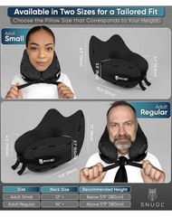 New! SNUGL Memory Foam Neck Support Pillow Cushion Marlin Blue Great For Travel!