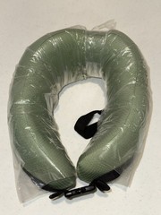 Memory Foam Travel Neck Pillow Airplane Sleeping Head Support Dark Green