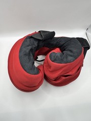 Cabeau Memory Foam Neck Travel Pillow Red Black Ergonomic Support