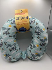 Disney Stitch Memory Foam Neck Pillow Light Blue Palm Tree Print RN115665
