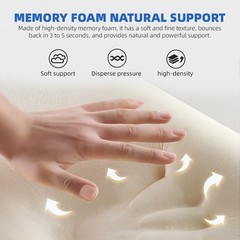 Car Neck Cushion Memory Foam Lumbar Back Support Universal Car Headrest Pillow