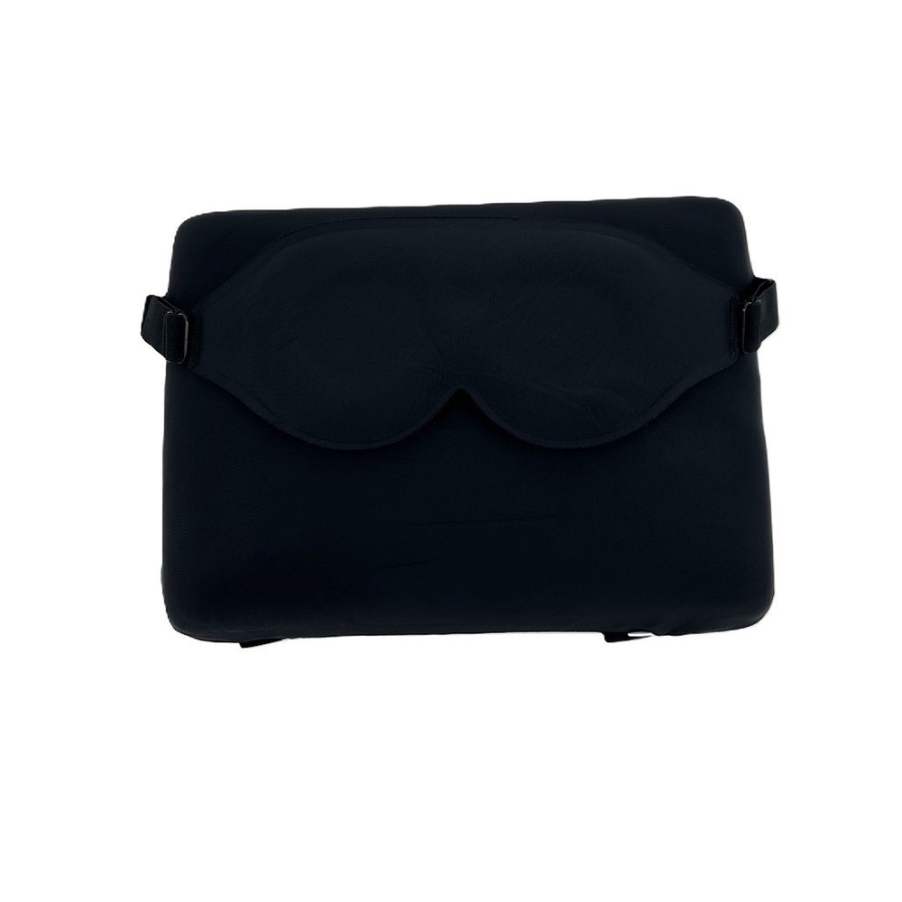 Small Portable Memory Foam Pillow with Eye Mask Set Travel Home Office 11x8x3.6″