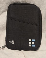 Zero Grid Black RFID Blocking Travel Organizer Passport Wallet Holder Case