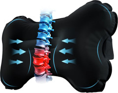 Travel Lumbar Pillow – Inflatable Memory Foam Back Support Pillow for Airplane,