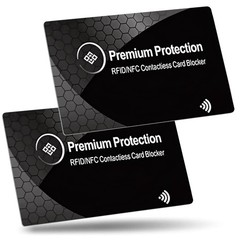 RFID Blocking Card (2 Pack) – 0.9mm Ultra Thin Credit & Debit Card Protector …