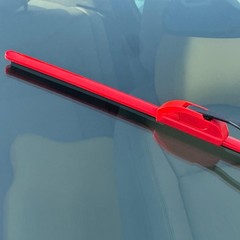 OEM QUALITY 24″ + 18″ PARRATI Premium All-Season Bright Red Windshield Wiper …