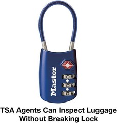 Customizable 3-Digit Combination TSA Lock for Travel Security, Assorted Colors