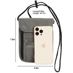 Security Neck Pouch RFID Blocking Passport Holder Travel Wallet Bag Anti-theft