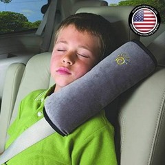 Set of 2 Adjustable Car Seat Belt Pillows for Kids – Plush Comfort for Travel