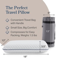 Gel Memory Foam Camping Pillow – Travel Essentials & Must Haves – Camping Gear &