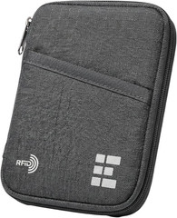 RFID Passport Holder & Travel Wallet, Zippered Wallet for Men & Women, Fits Pass