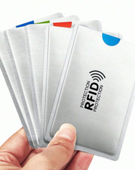 20pcs RFID Silver Card Protector Sleeve – Anti‑Skimming, Demagnetization Safe