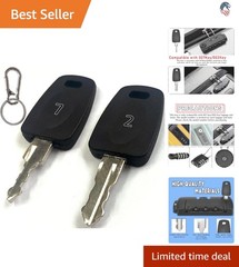 2 Durable Alloy Steel Keys for 007 002 Master Luggage Unlocking – Black