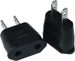 Socket Plug Adapter Europe EU Euro to US Travel Charger AC Power Converter 2Pcs(