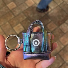 Target Reflective Metallic 2025 Black Friday Bag Mini Keychain Brand New
