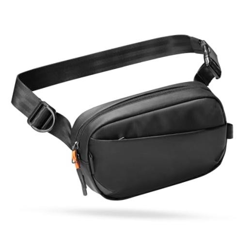 Sling Bag X-Mini, Durable Fanny Pack with RFID Blocking, Water-resistant Black