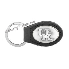 NCAA Kentucky Wildcats Zep-Pro Leather Concho Key Fob black keychain
