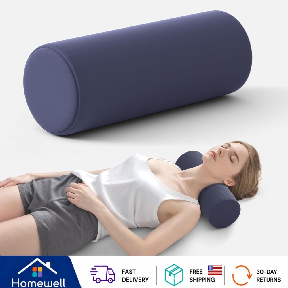 Cylindrical Memory Foam Neck Support Pillow for Better Sleep and Pain Relief