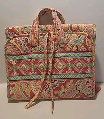 Vera Bradley Pink Paisley Hanging Travel Toiletry Bag With Small Jewelry Bag