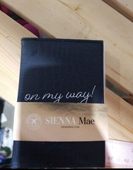 Sienna Mae Dark Blue «On My Way» Passport Holder Wallet Case NEW