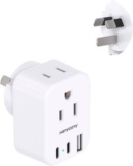 Travel-Savvy Power Adapter for Australia with 5 Ports – Compact & Lightweight