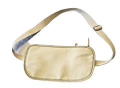 Lanney Slim RFID Blocking Hidden Travel Money Belt Hip Pouch Biege-Nude