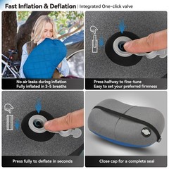 MARCHWAY Ultralight Inflatable Camping Pillow with 1 Count (Pack of 1), Blue