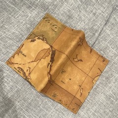 Alviero Martini 1A Classe Map Print Leather Tan Passport Holder Wallet Organizer
