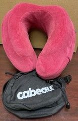 Cabeau Evolution Memory Foam Travel Pillow Neck Support Red w Carrying Case