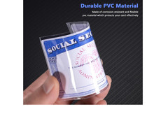 6 Pack Social Security Card Protector Sleeves, Clear Plastic ID Credit Card Hold