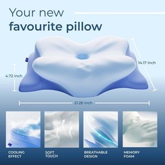 Advanced Medium-Firm Cervical Pillow – Ideal for Neck Support & Spinal Alignment