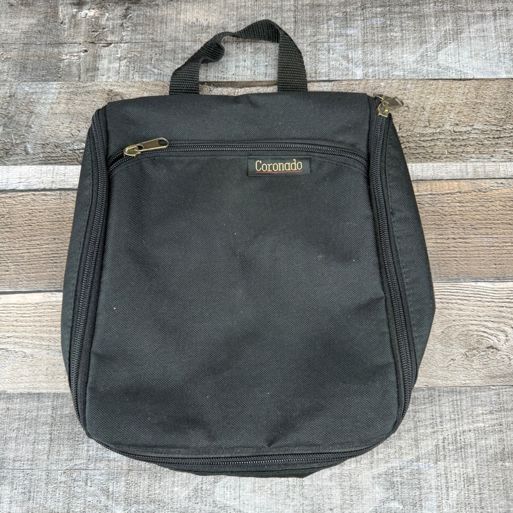 Vintage Coronado Hanging Toiletry Bag Travel Case Zipper Various Pockets