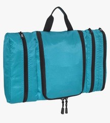 eBags Pack-it-Flat Toiletry Cosmetic Bag Kit Hanging Travel Aqua NWOT