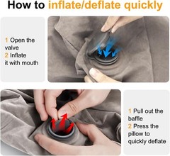 Light Grey Inflatable Footrest for Travel – Ideal for Planes, Trains, and Cars