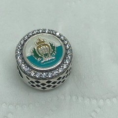San Marino Flag Bead Charm