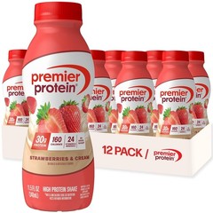 Premier Protein Shake, Strawberries & Cream, 30g Protein, No Added Sugar, 24 Vit